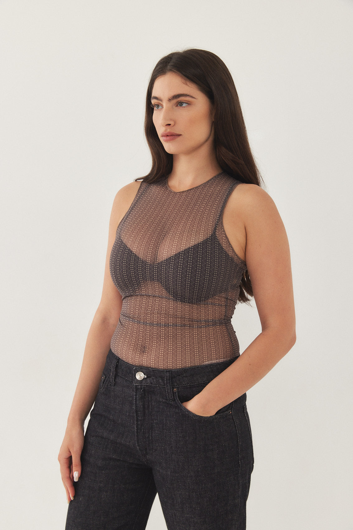 DR Logo Mesh Muscle T - Dé Rococo
