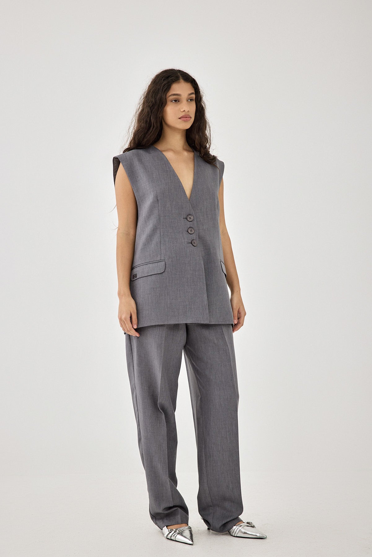 Oversized Tailored Daddy Vest - Dé Rococo