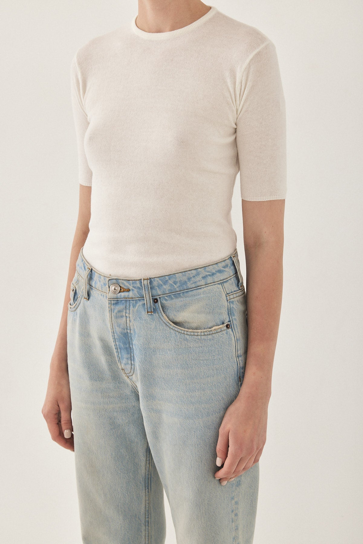 Knitted Mid Sleeve T Shirt - Dé Rococo