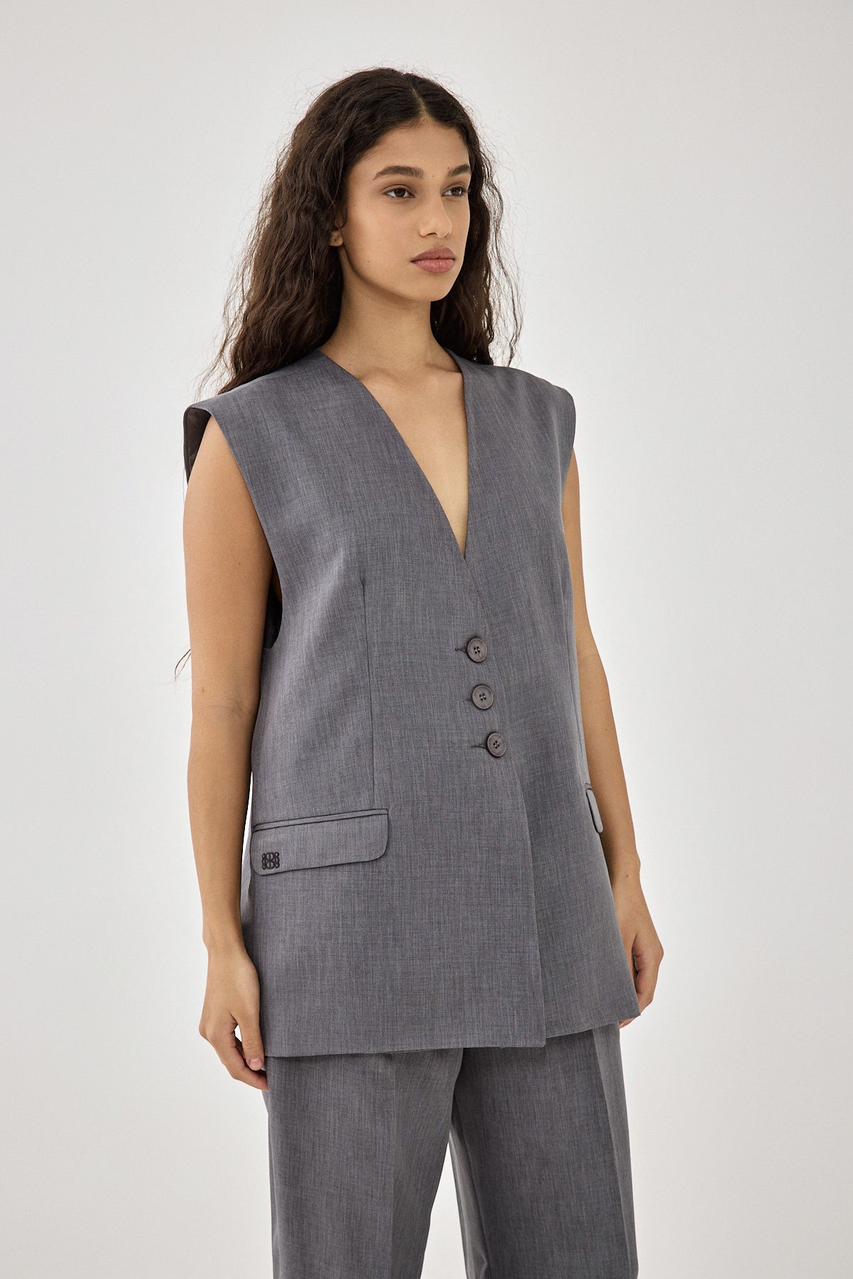 Oversized Tailored Daddy Vest - Dé Rococo