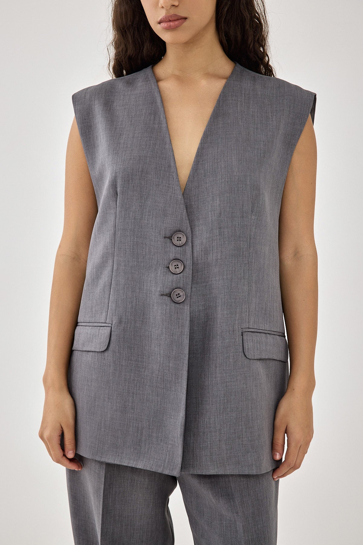 Oversized Tailored Daddy Vest - Dé Rococo