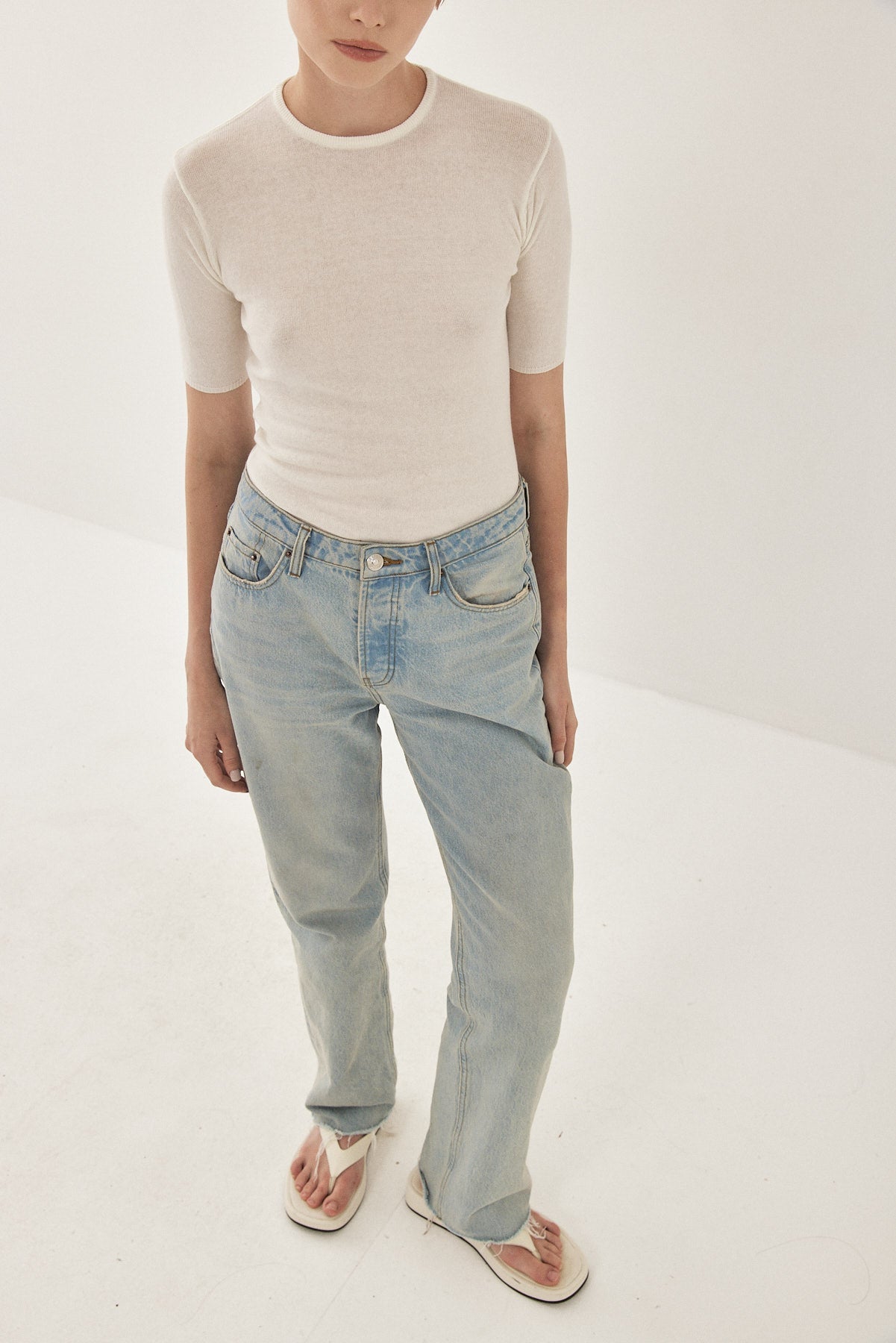 Knitted Mid Sleeve T Shirt - Dé Rococo