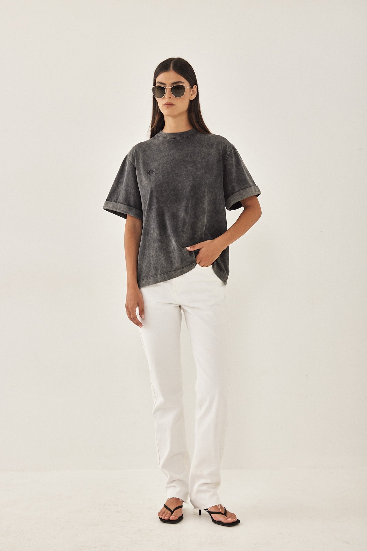 Folded Hem T Shirt - Dé Rococo