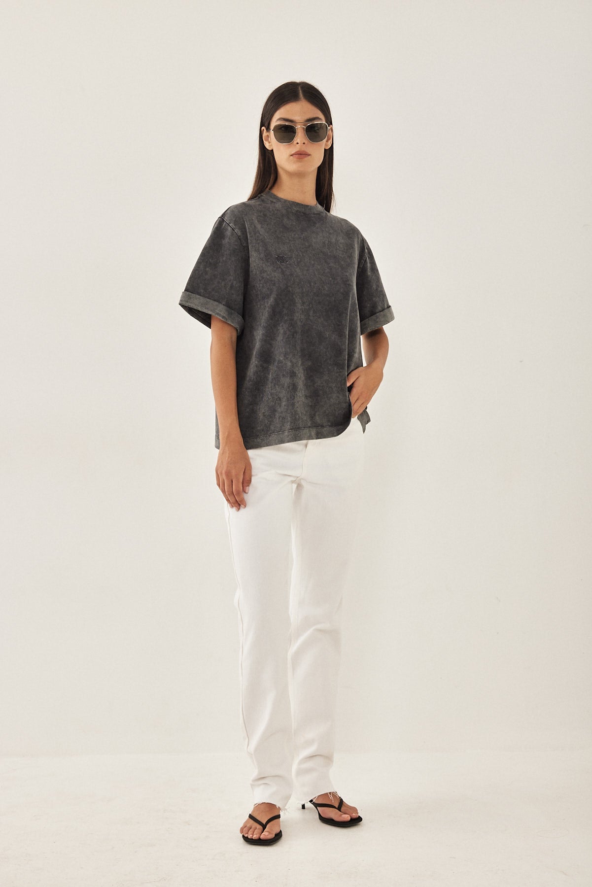 Folded Hem T Shirt - Dé Rococo