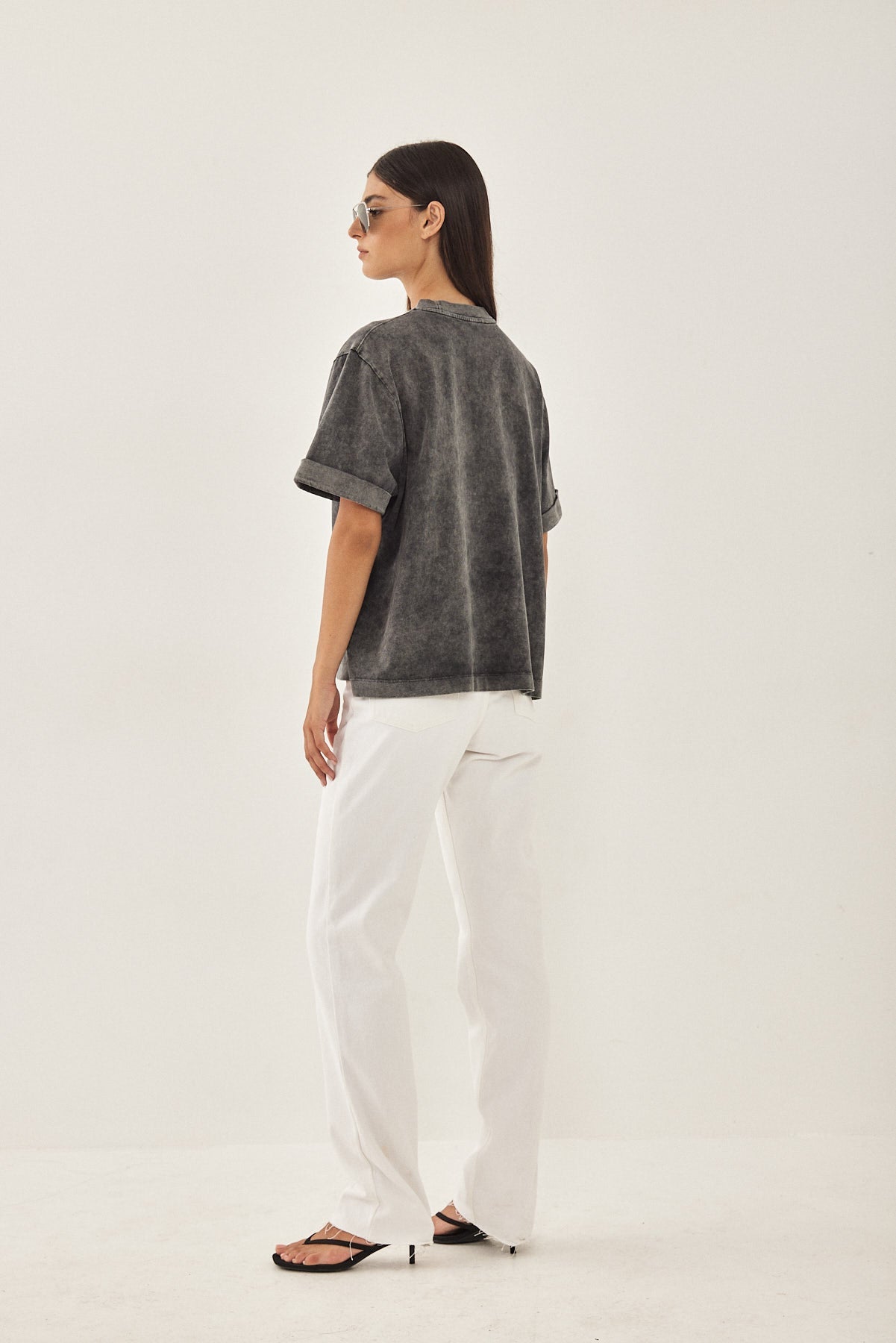 Folded Hem T Shirt - Dé Rococo