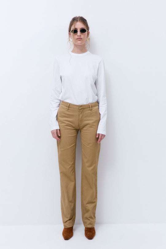 Washed Straight Pants