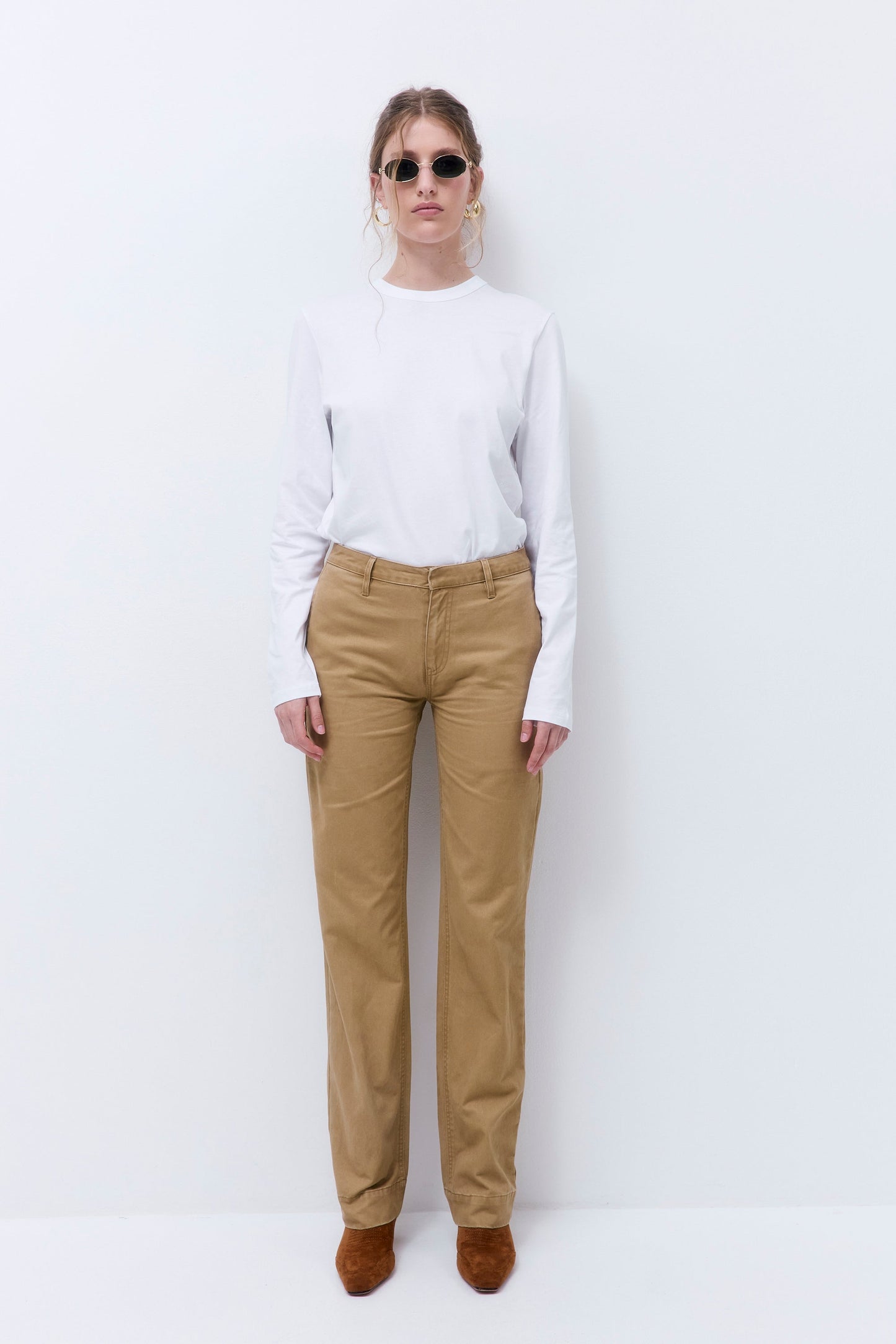 Washed Straight Pants