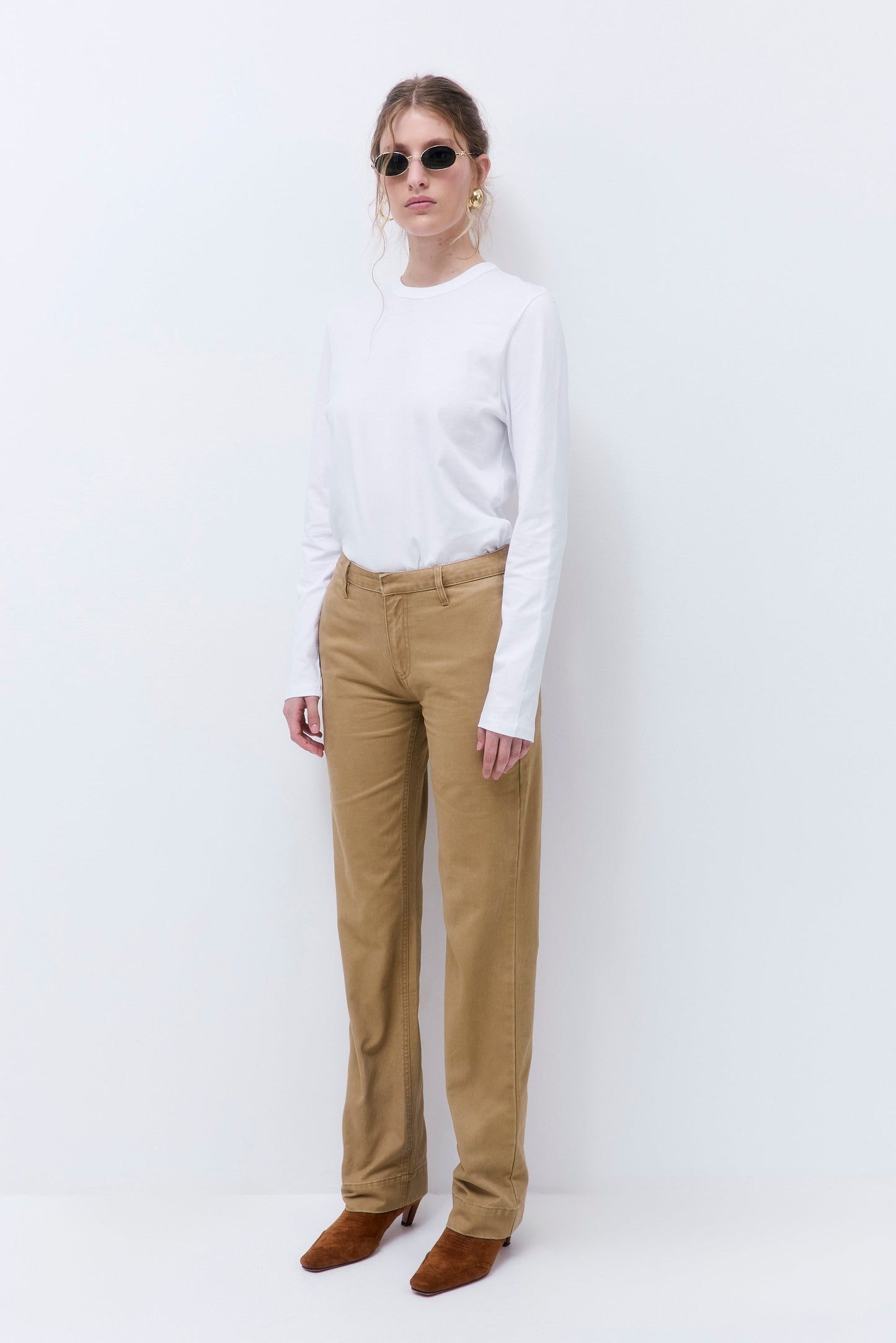 Washed Straight Pants