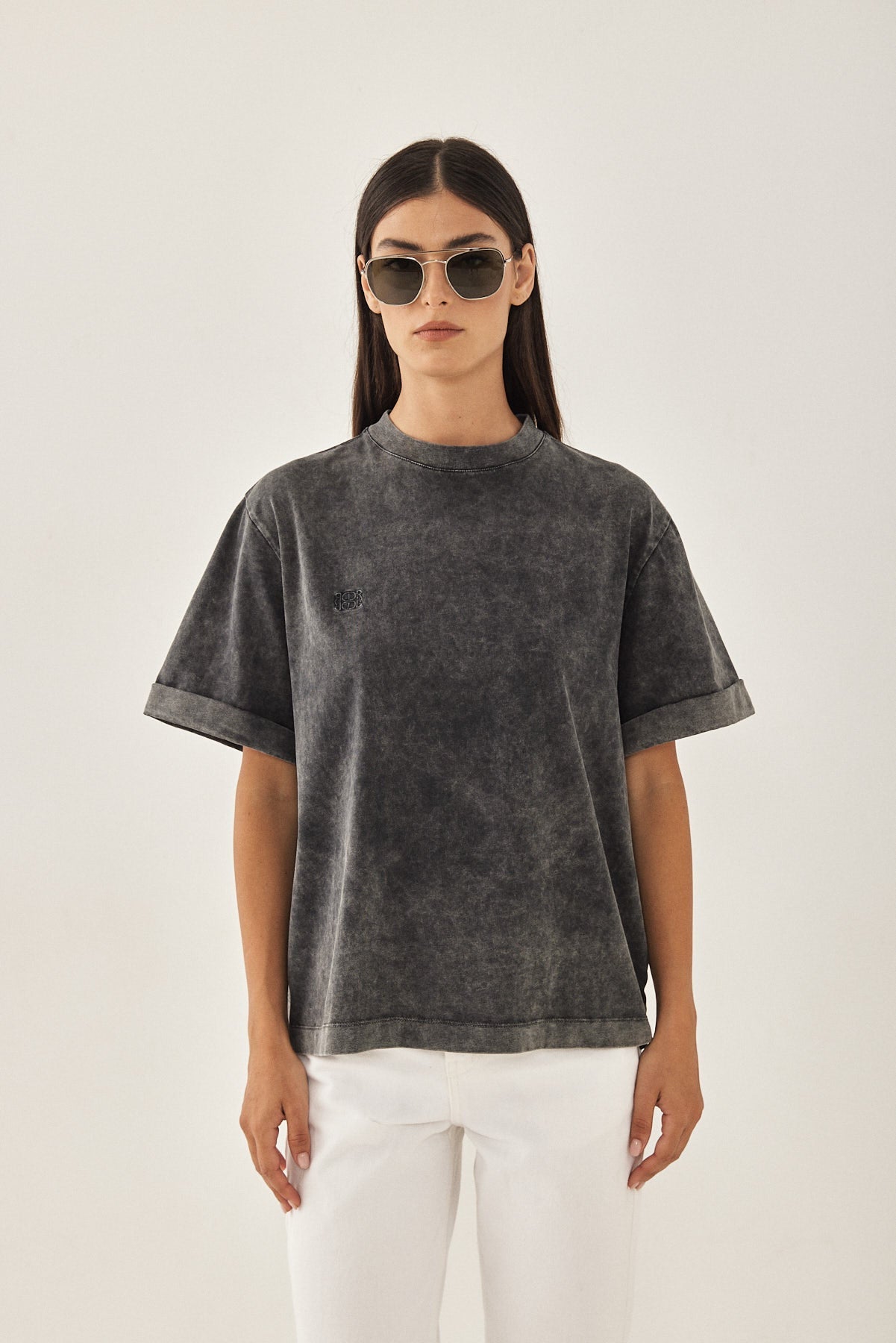 Folded Hem T Shirt - Dé Rococo