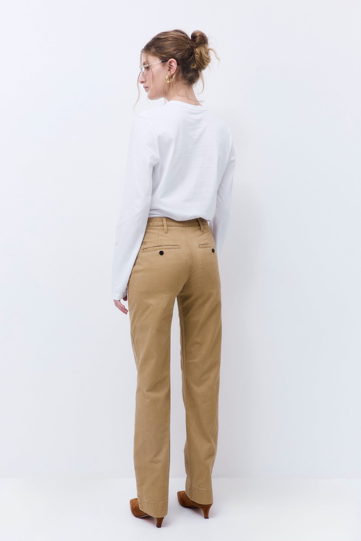 Washed Straight Pants