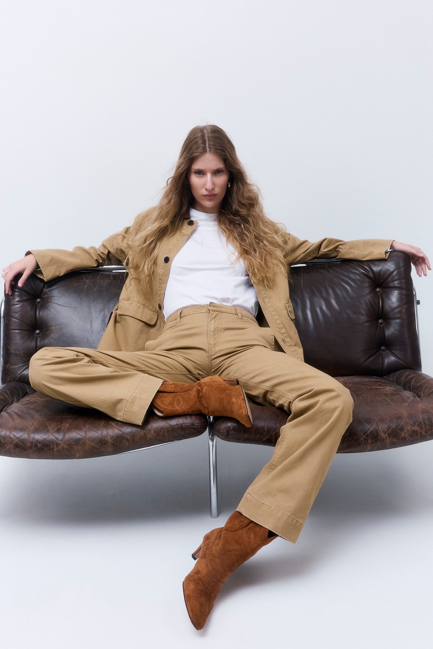 Washed Straight Pants