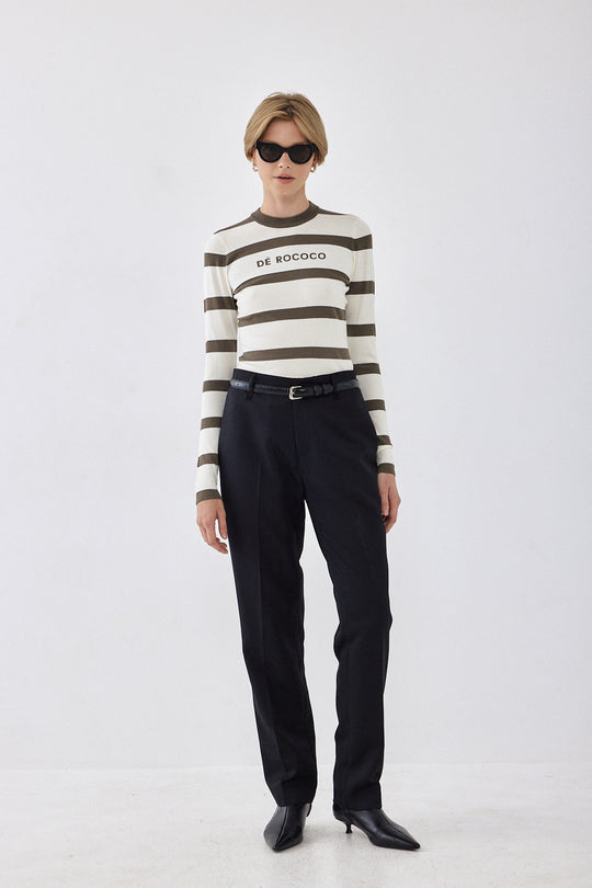 Lightweight Knitted Striped Top - Dé Rococo