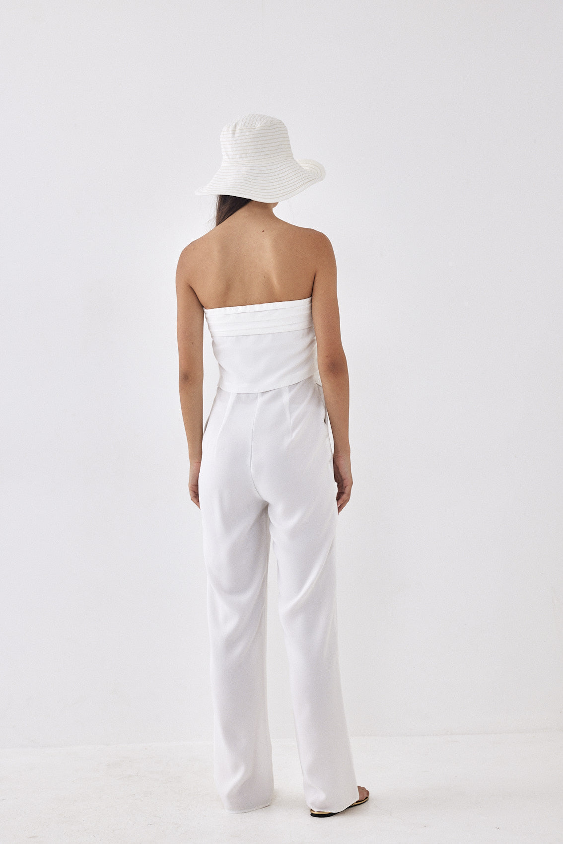 Strapless Pleat Detail Jumpsuit - Dé Rococo