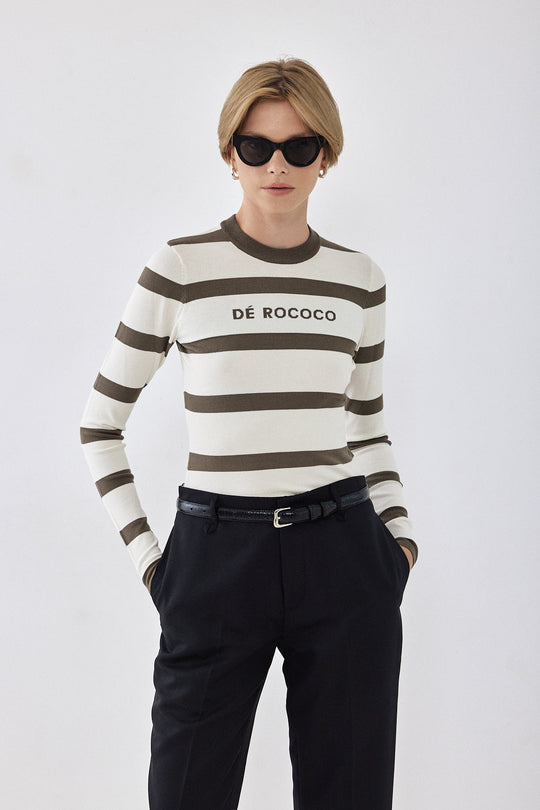 Lightweight Knitted Striped Top - Dé Rococo