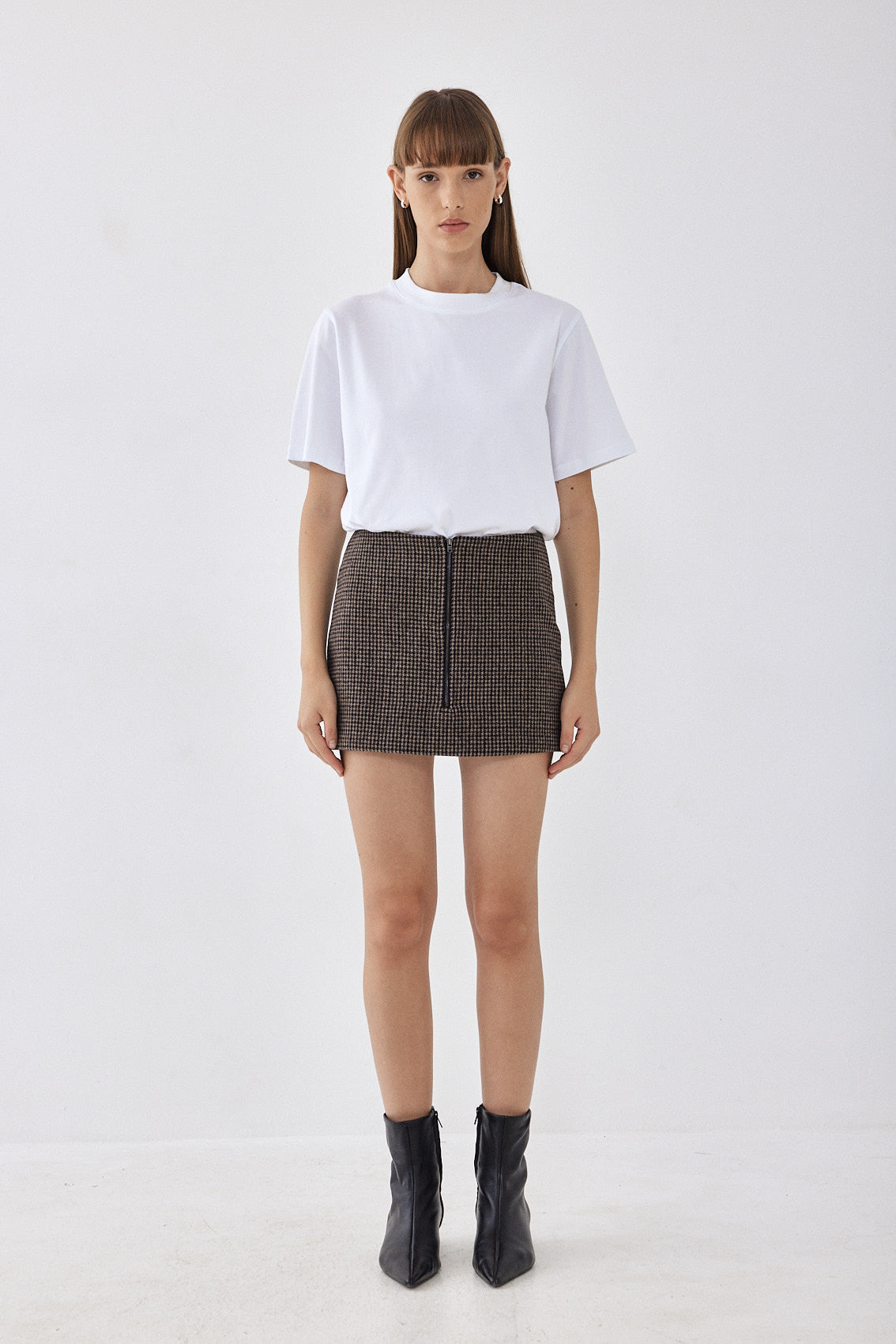 Zipped A Line Mini Skirt - Dé Rococo