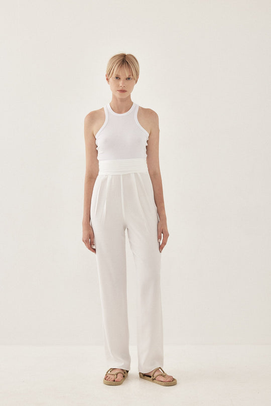 High Waisted Pleated Trousers - Dé Rococo