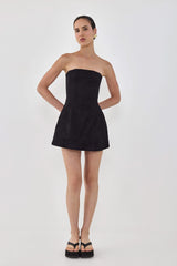 Limited Edition Lace Volume Strapless Mini Dress