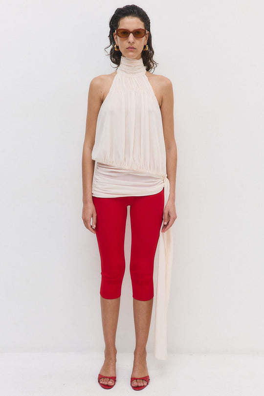 Tight Ribbed Capri Leggings