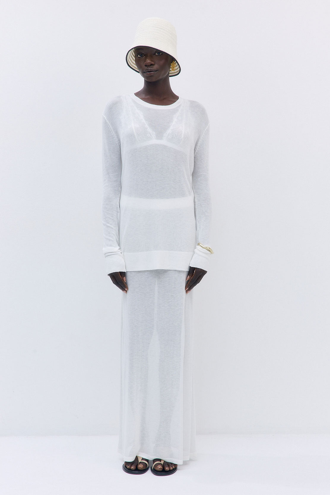 Semi Sheer Long Sleeve