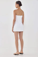 Limited Edition Lace Volume Strapless Mini Dress