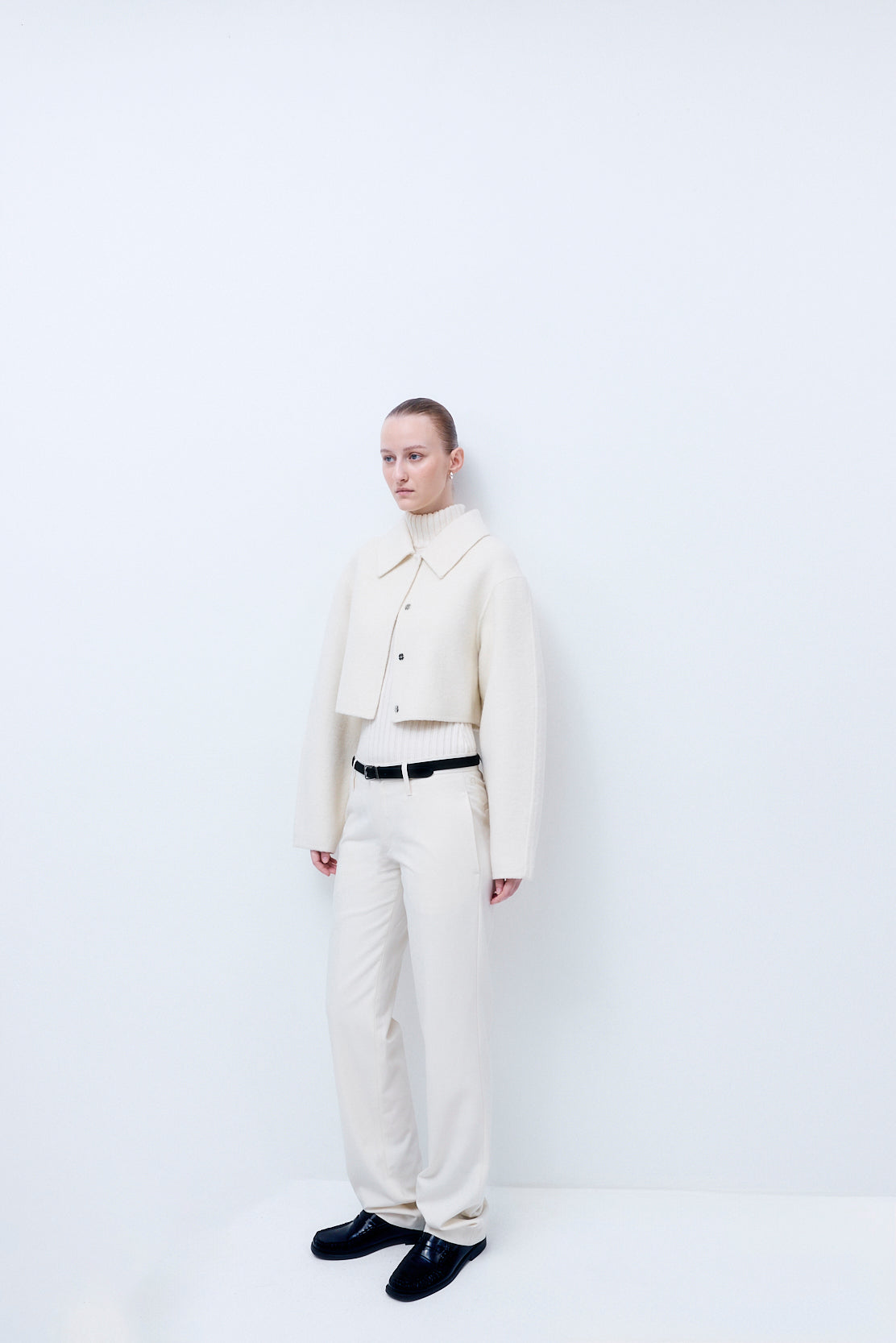 Double Wool Cropped Jacket