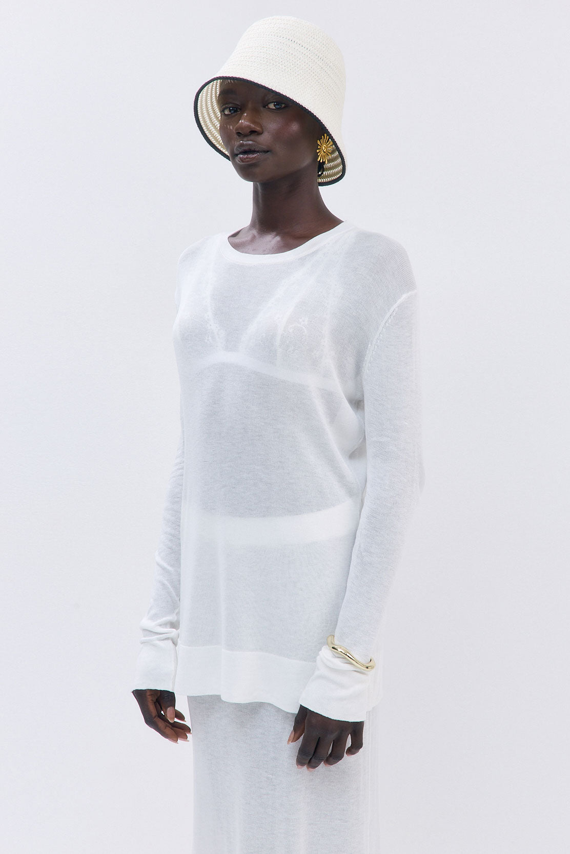 Semi Sheer Long Sleeve