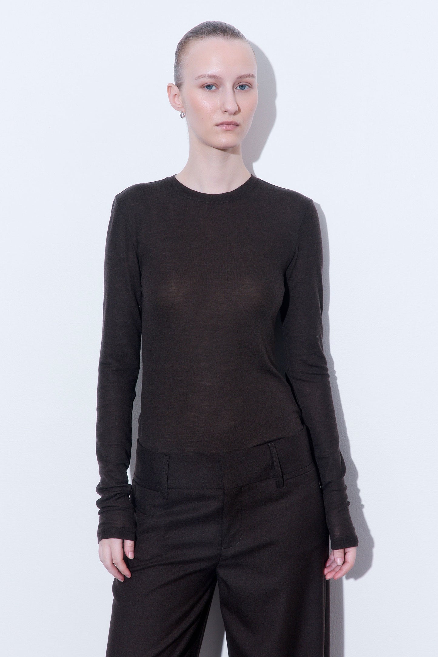 Fitted Thin Wool Long Sleeve
