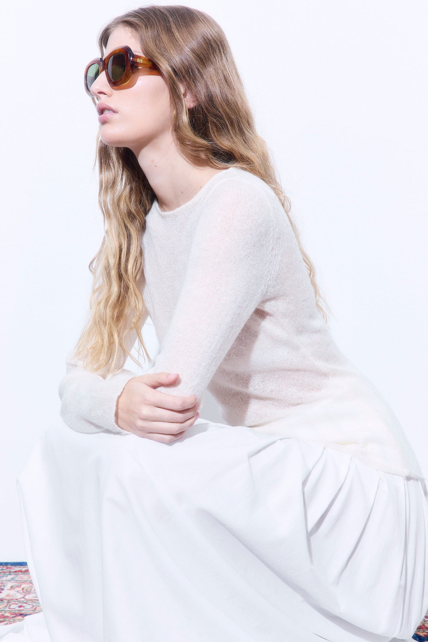 Sheer Boat Neck Long Sleeve