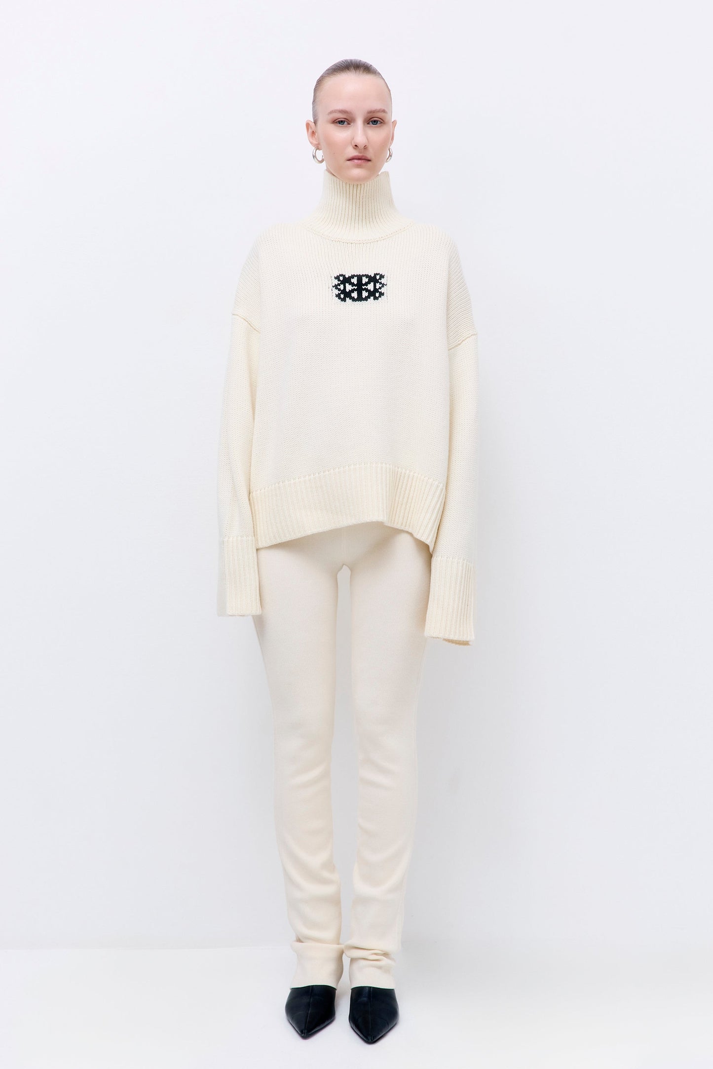 Turtleneck Intarsia Jumper