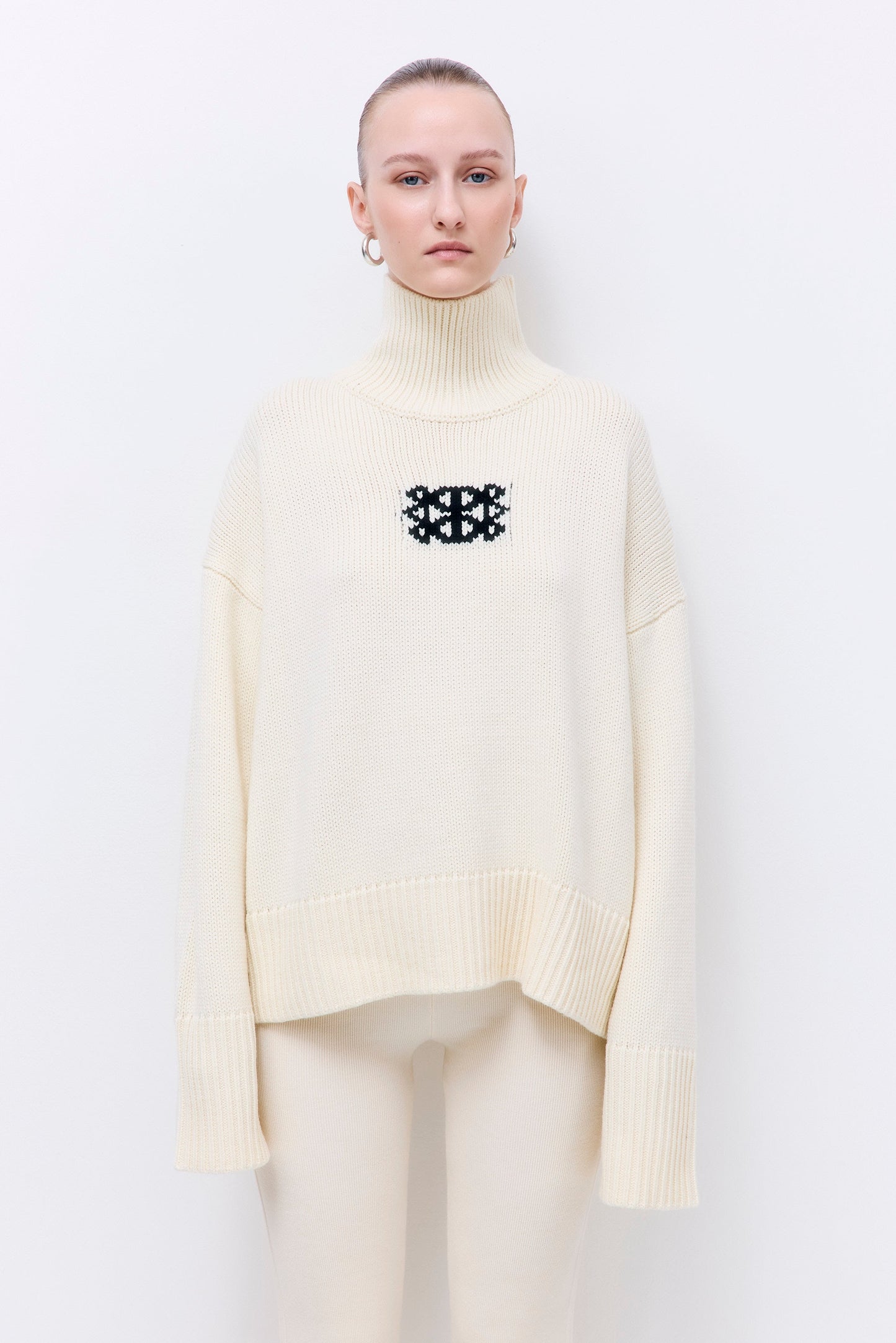 Turtleneck Intarsia Jumper