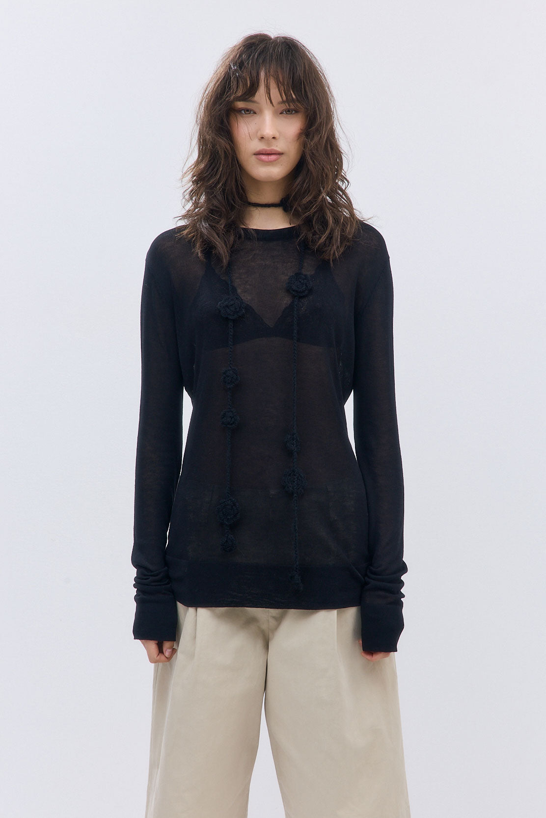 Semi Sheer Long Sleeve