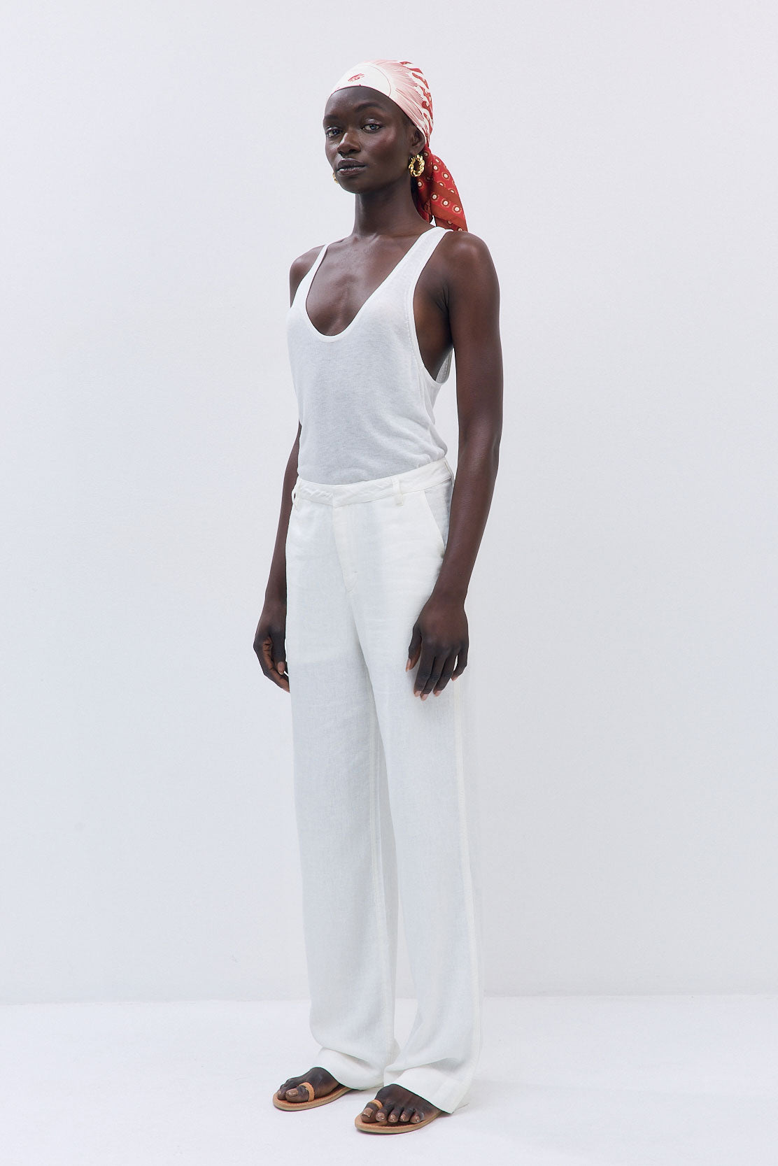 Semi Sheer Deep Scoop Tank