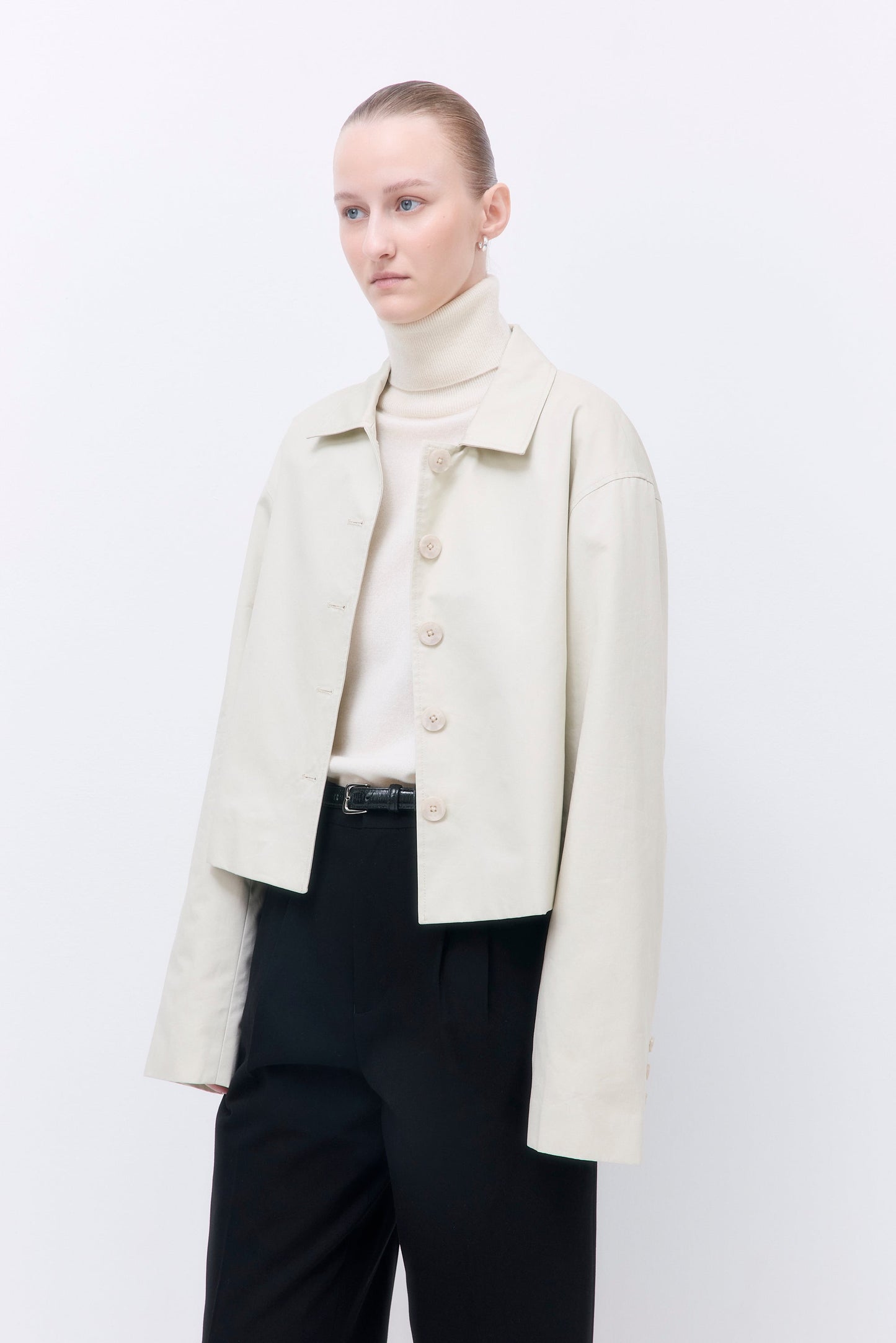 Straight Cropped Trench Coat