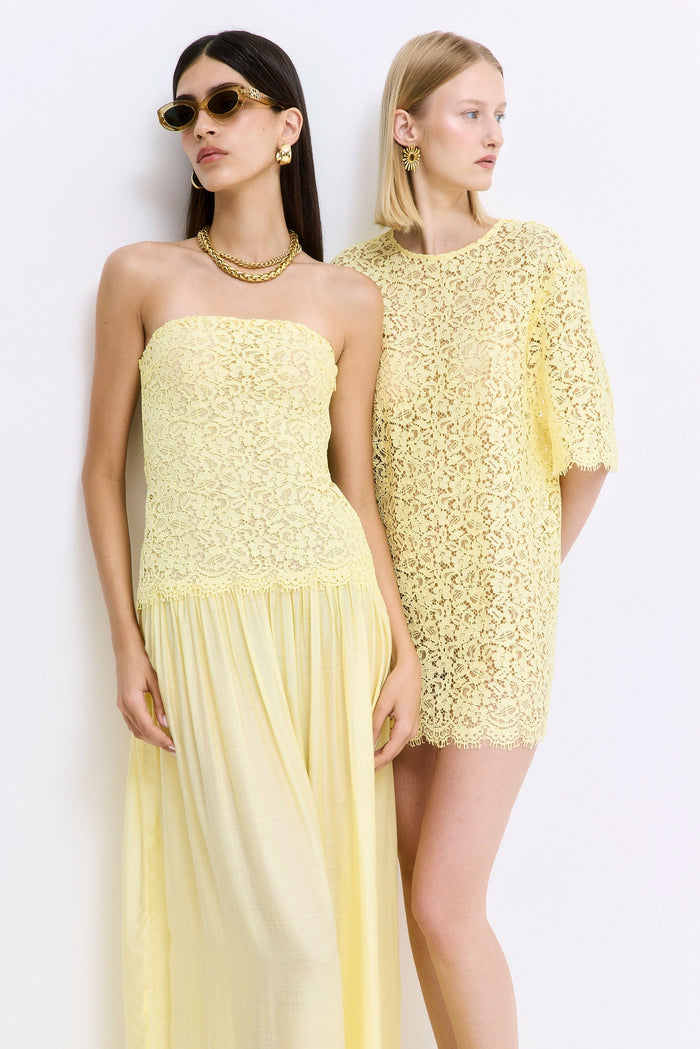 Boxy Lace Mini Dress