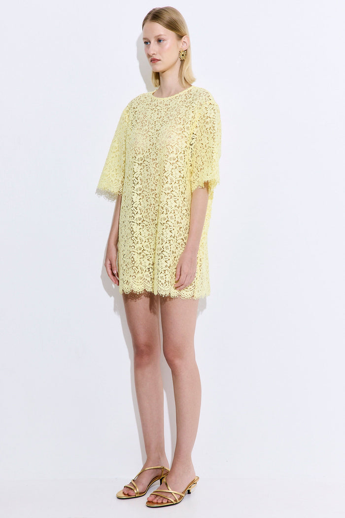 Boxy Lace Mini Dress