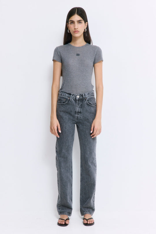 No.6| High Waisted Straight Full Length Denim