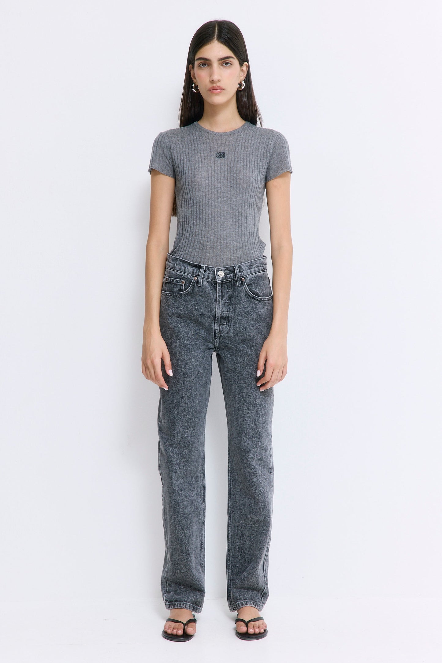 No.6| High Waisted Straight Full Length Denim