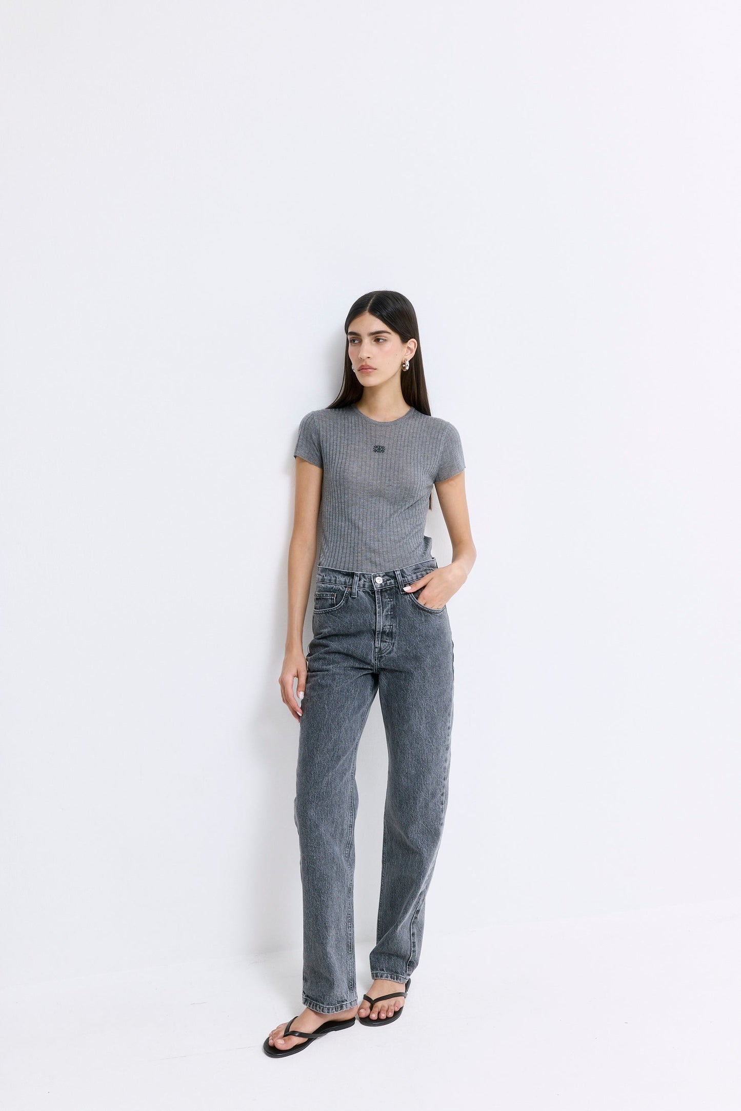 No.6| High Waisted Straight Full Length Denim