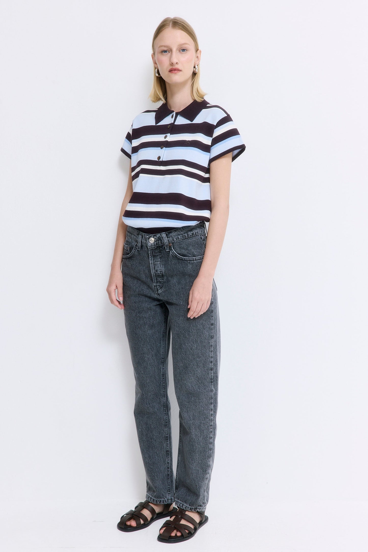 No.5| High Waist Straight Cropped Denim