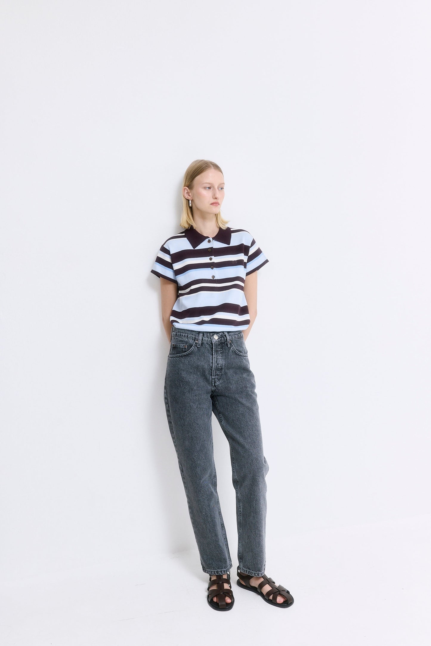 No.5| High Waist Straight Cropped Denim