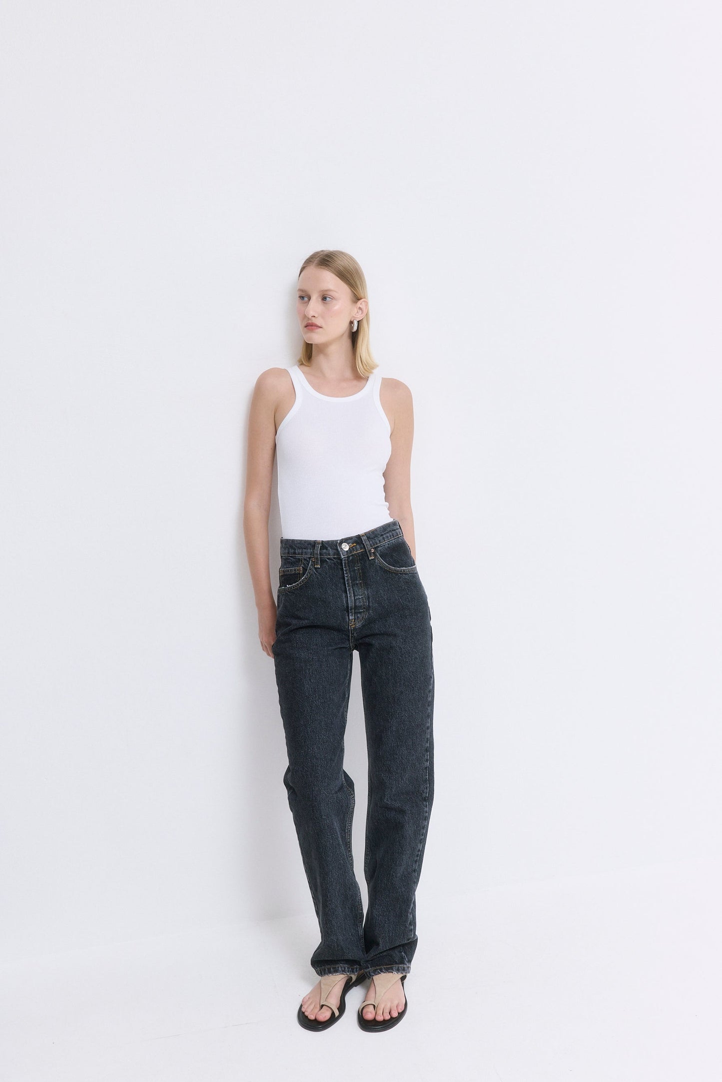 No.6| High Waisted Straight Full Length Denim