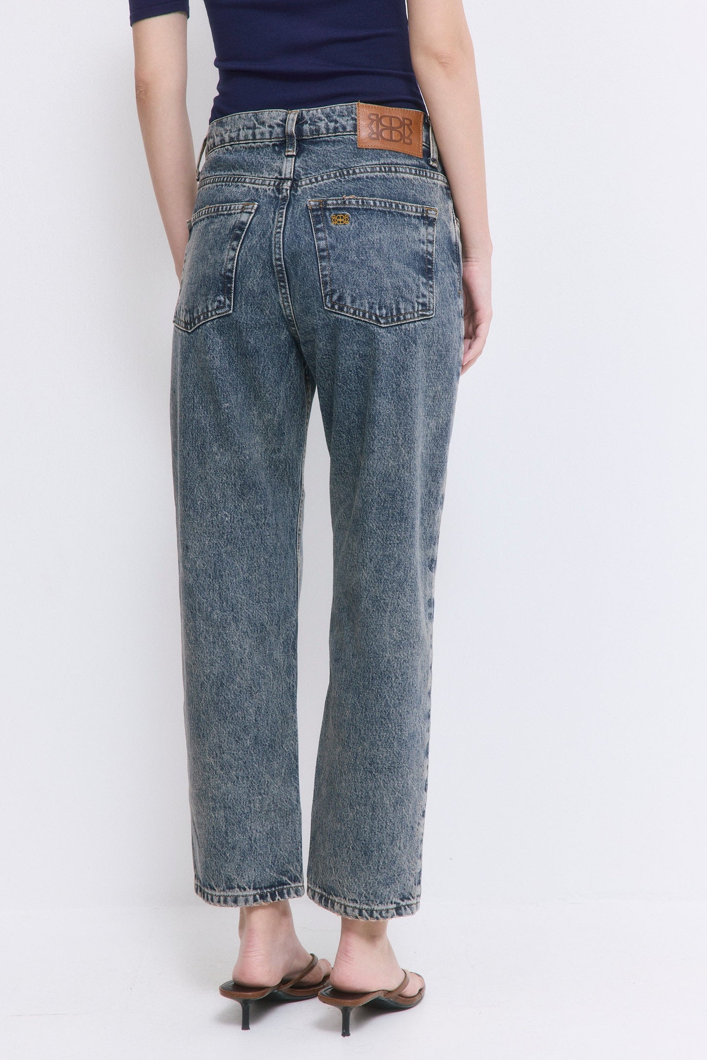 No.5| High Waist Straight Cropped Denim