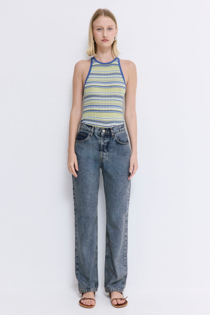 No.6| High Waisted Straight Full Length Denim