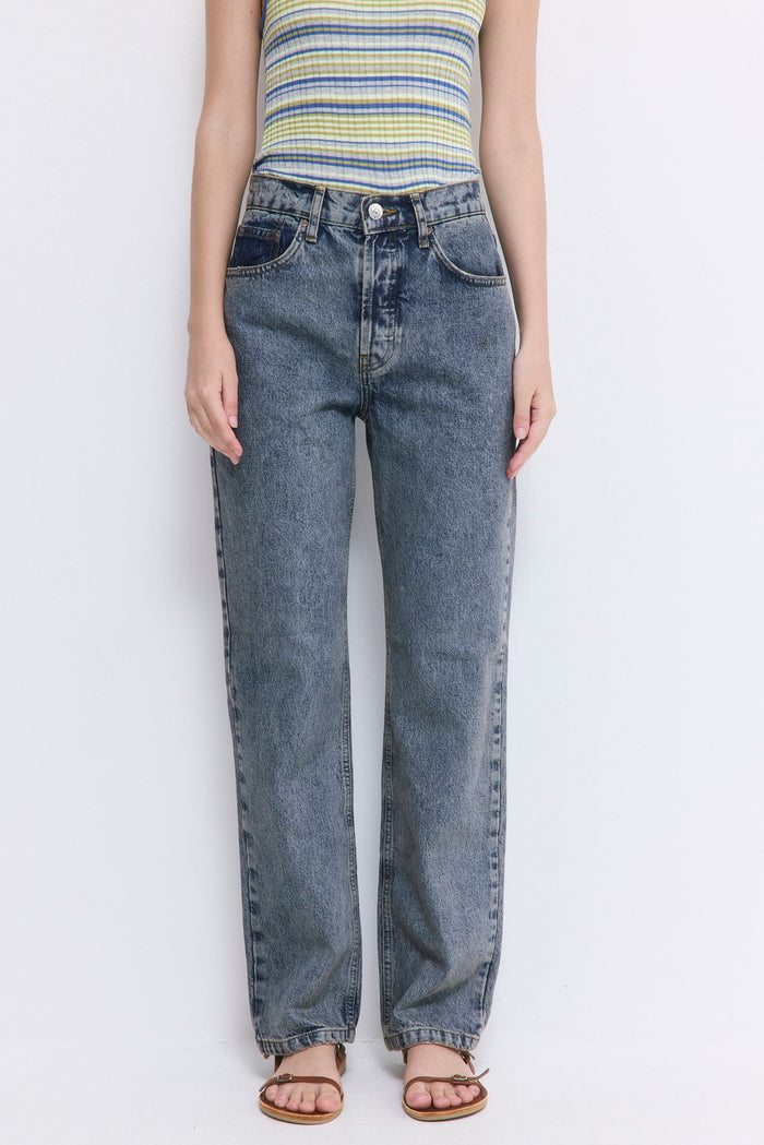 No.6| High Waisted Straight Full Length Denim