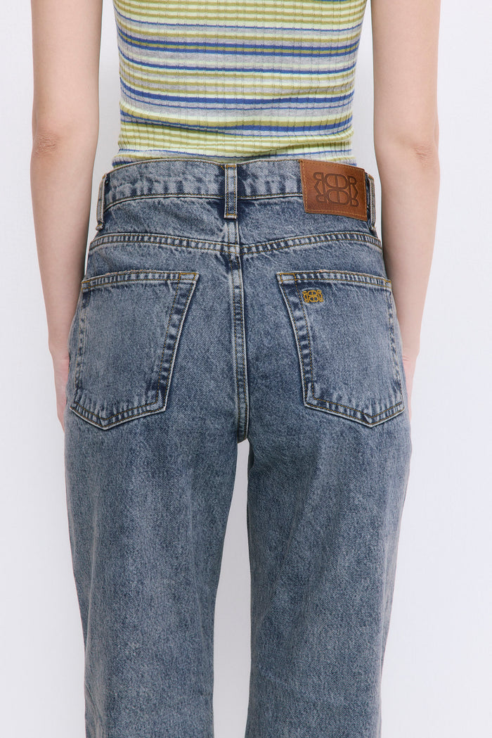 No.6| High Waisted Straight Full Length Denim