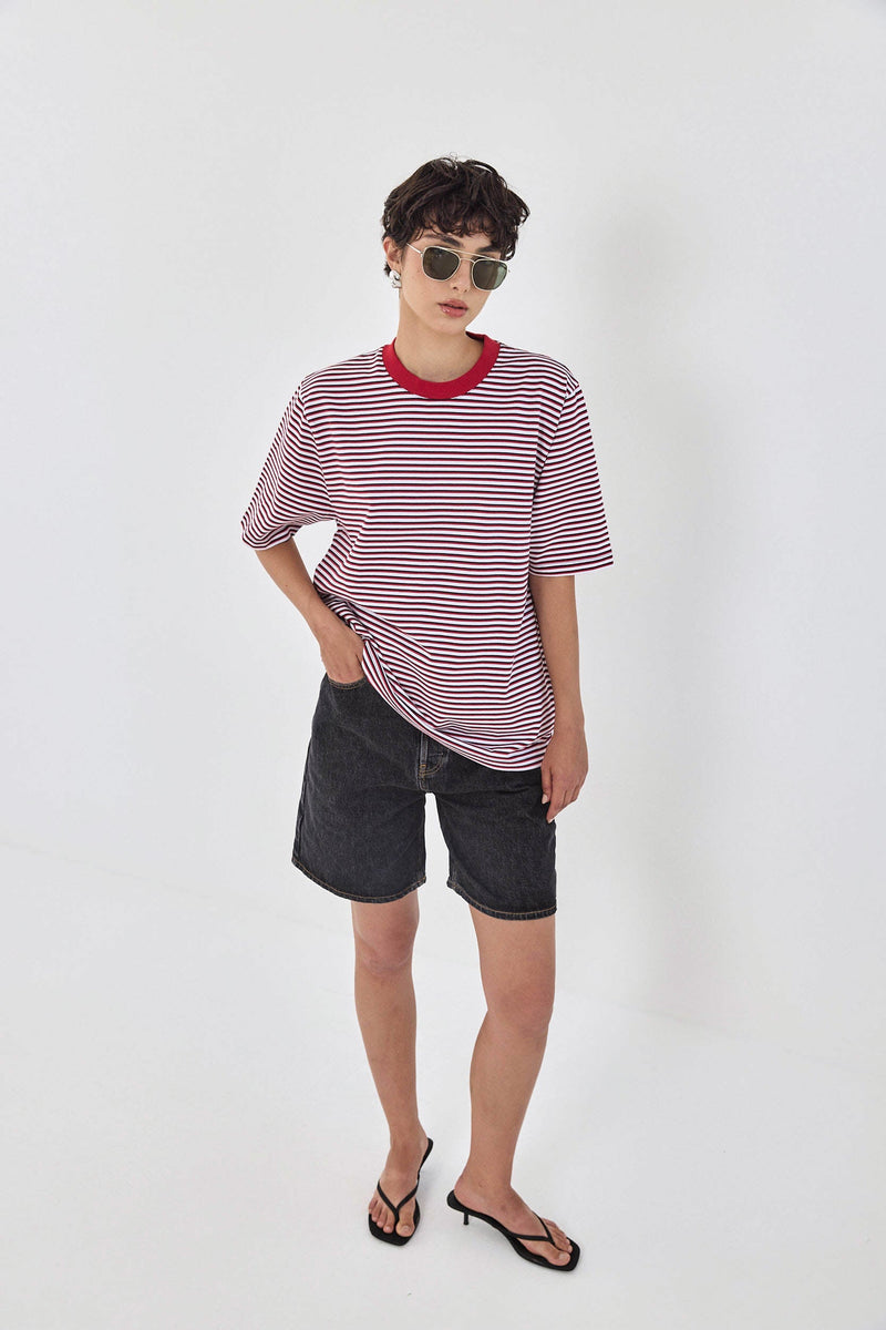 Oversized Striped T Shirt