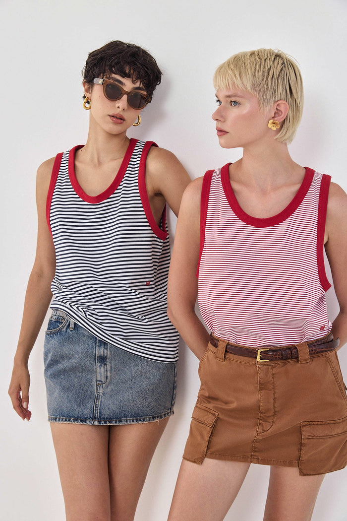 Striped Cotton Tank Top