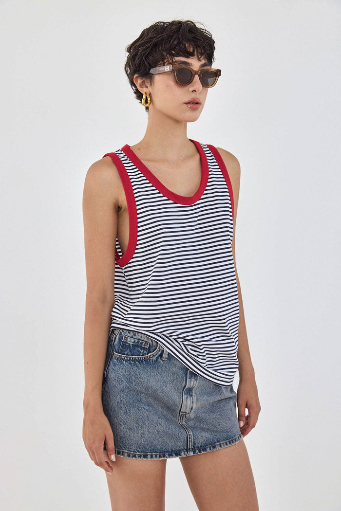 Striped Cotton Tank Top