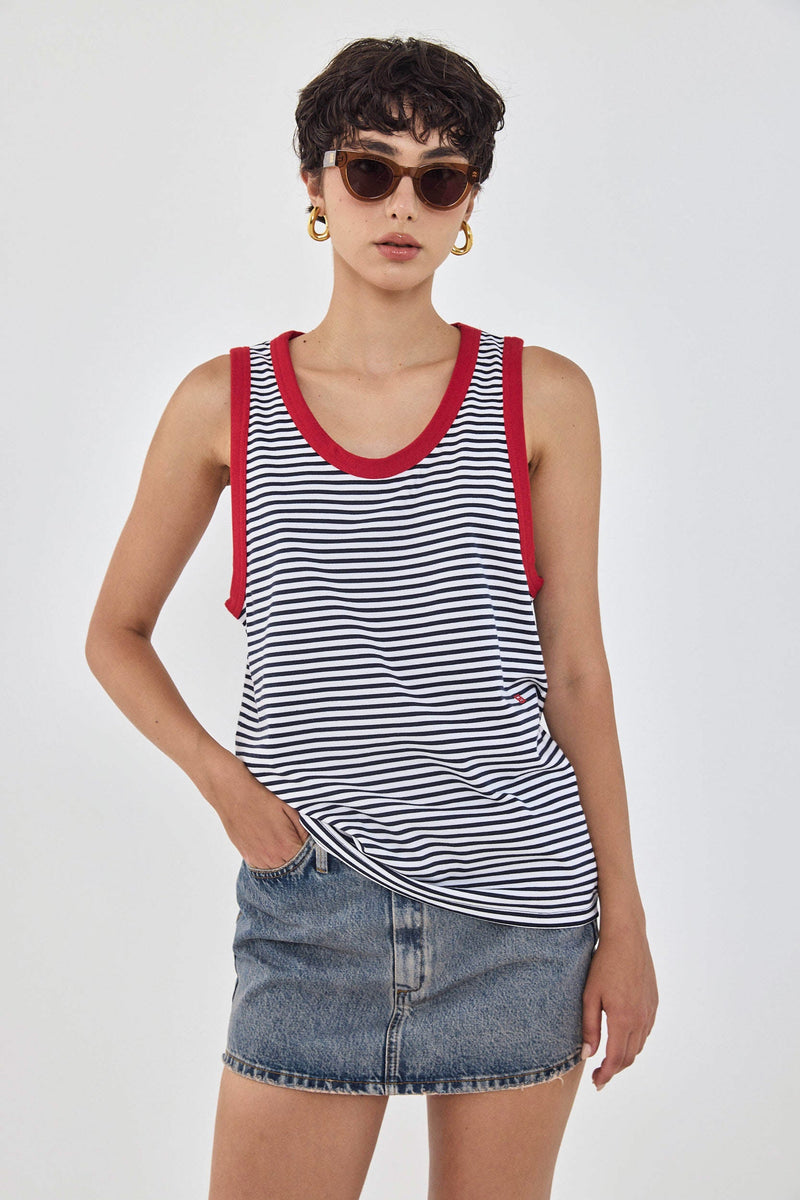 Striped Cotton Tank Top