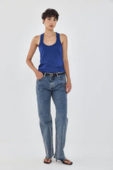 Heavy Cotton Deep Scoop Tank Top